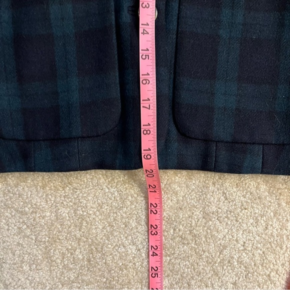 Anthropologie Cartonnier Jacket Womens 6 Blue Green Plaid Blazer Wool Blend - Picture 8 of 8